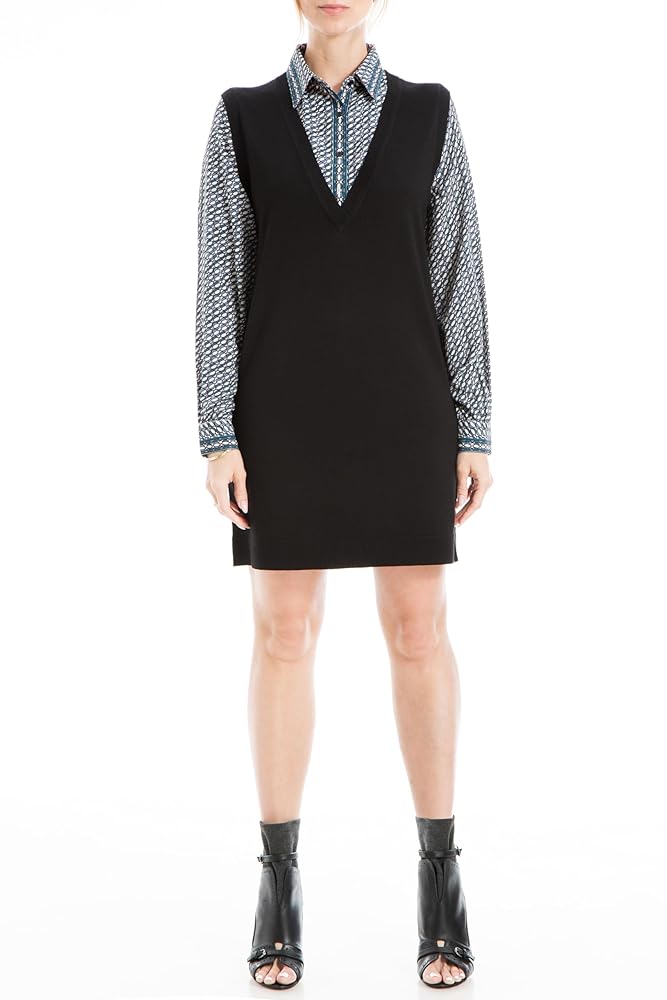 ワンピース theredthreadoneshoulder shirt knit dress THEREDTHREAD / ザレッドスレッド】S oneshoulder shirt knit dress