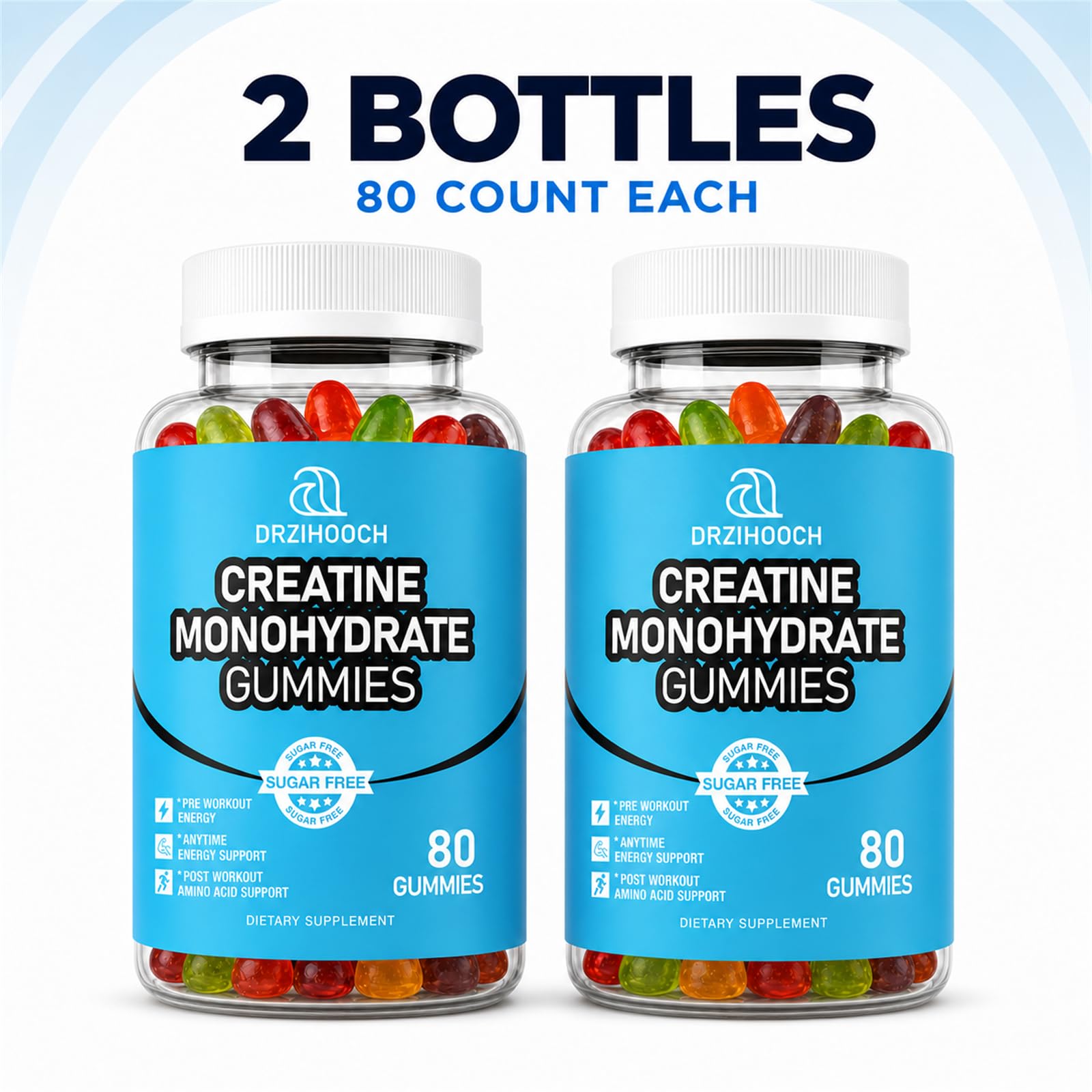 Creatine Gummies for Women & Men - Creatine Monohydrate Gummies Tasty Chewable Supplement, Muscle Support & Energy Boost (Pack of 2) — Amazon image 6