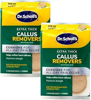 Dr. Scholl's Extra Thick Callus Removers 4 Cushions ea.(Packs of 2)