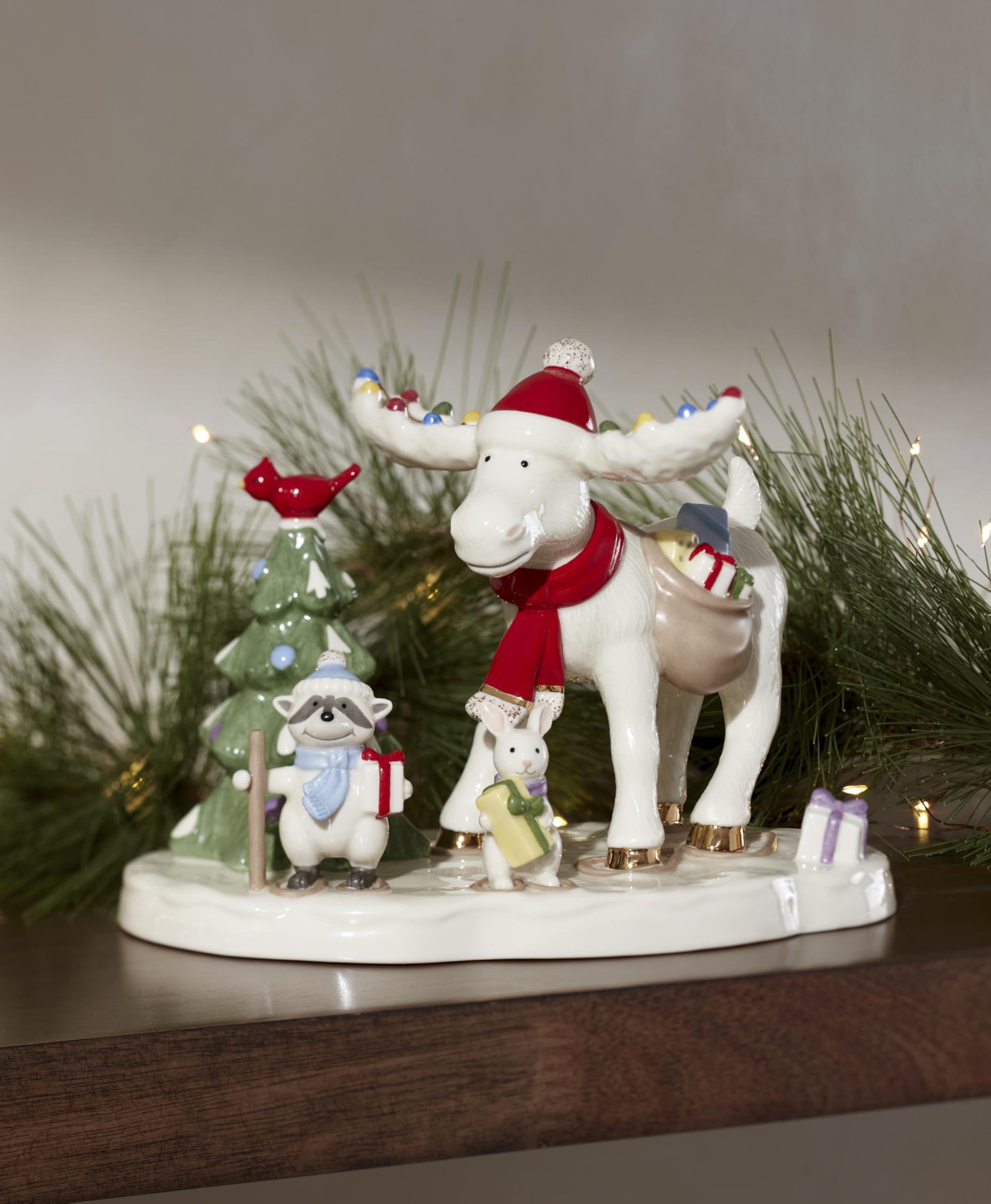 Amazon.com: Lenox 897676 Marcel The Moose Delivering Gifts
