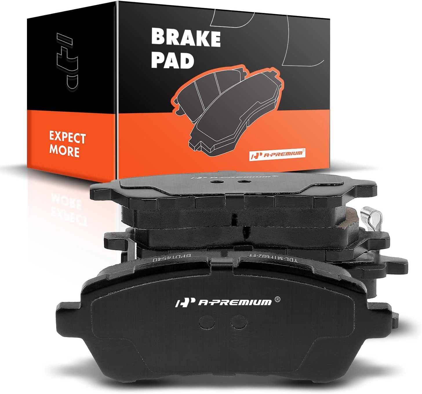 A-Premium Front Ceramic Brake Pads Set Compatible with Ford Fiesta 2011-2013 1.6L, Fiesta 2014-2019 & Mazda 2 2011-2014 1.5L Replace# P-1454, P1454 4-Pack