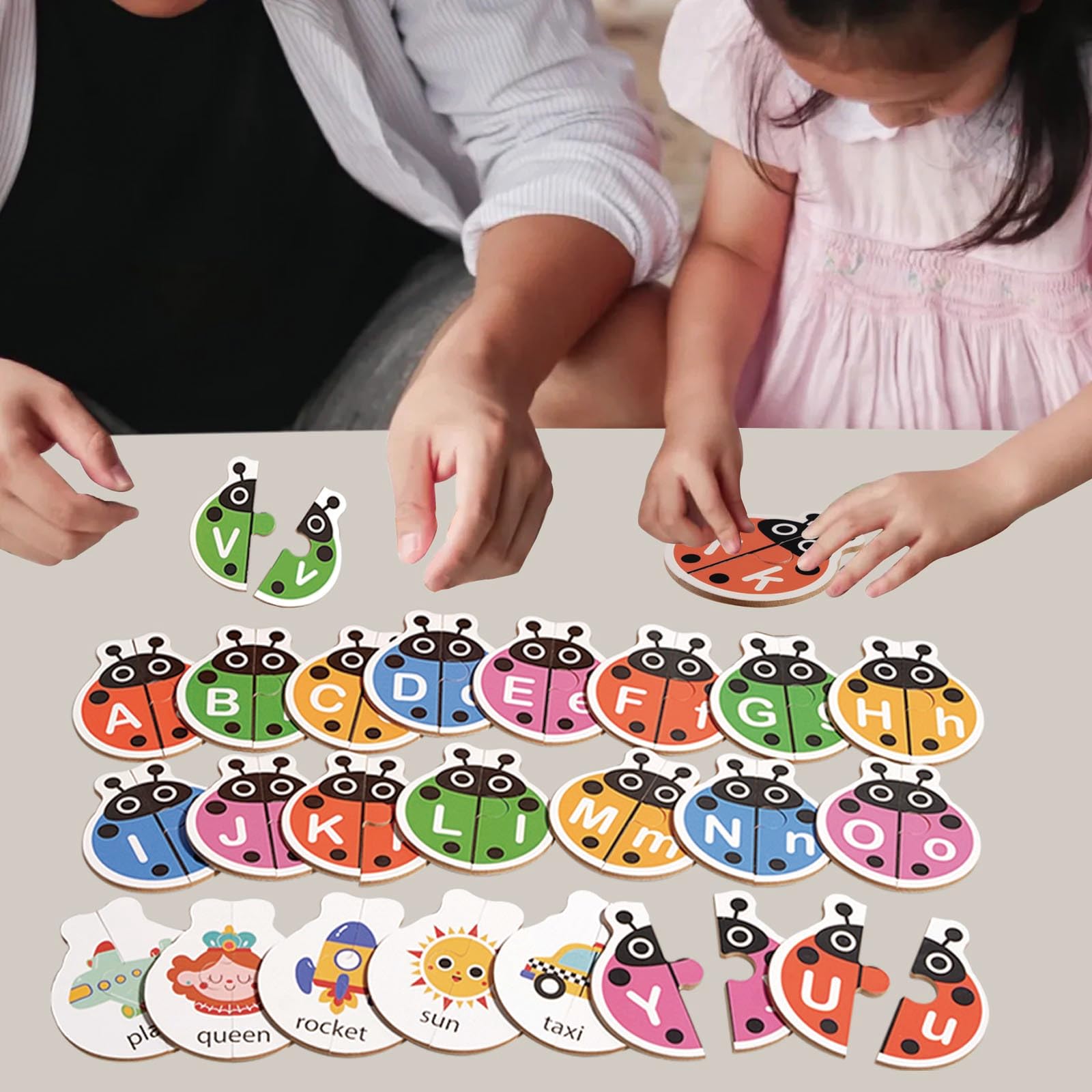 Dr. MUYA® Montessori Toy for 3 4 5 6 Years, Alphabet Puzzle, Wooden, Educational Toys, Motor Skill Toys - Image 4
