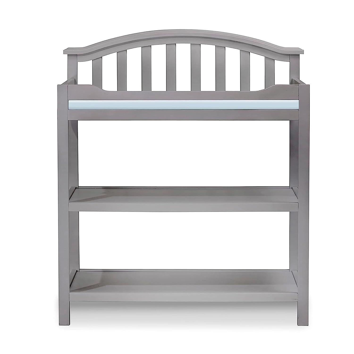 Sorelle Furniture Berkley Changing Table and Changing Pad, Dressing and Diaper Changing Table for Baby Room, Nursery Furniture for Infant -Gray