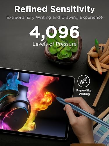 Miniatura 22 de Lenovo Bolígrafo digital 2 (portátil) – Respuesta ultra táctil – 4,096 niveles de presión – Punta de lápiz elastómero de tacto natural – Duración