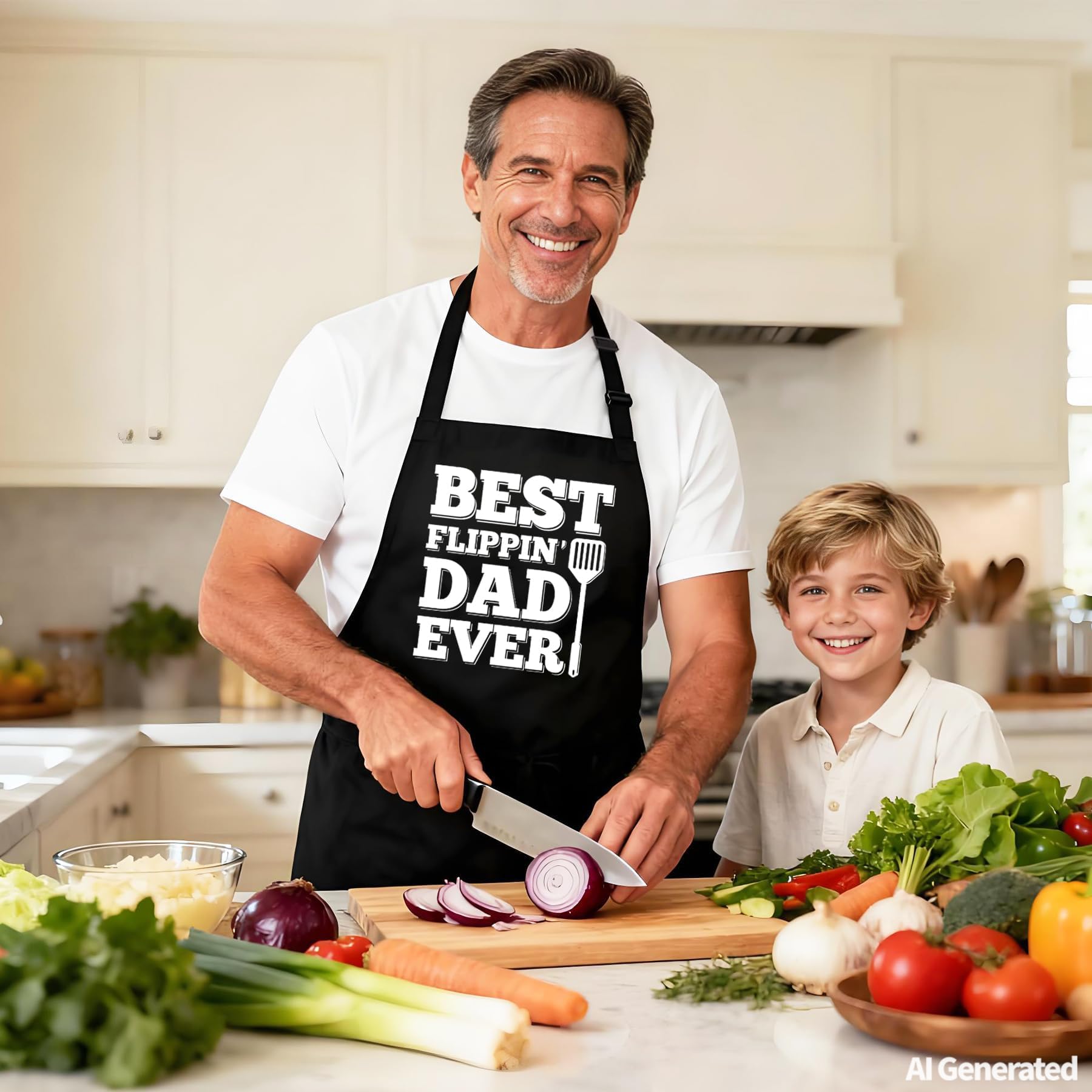 Divertidos delantales de parrilla para hombre, papá, el mejor papá de la historia, delantal divertido para cocinar, barbacoa, barbacoa, con 2 bolsillos, regalos de cumpleaños, día del padre, Navidad