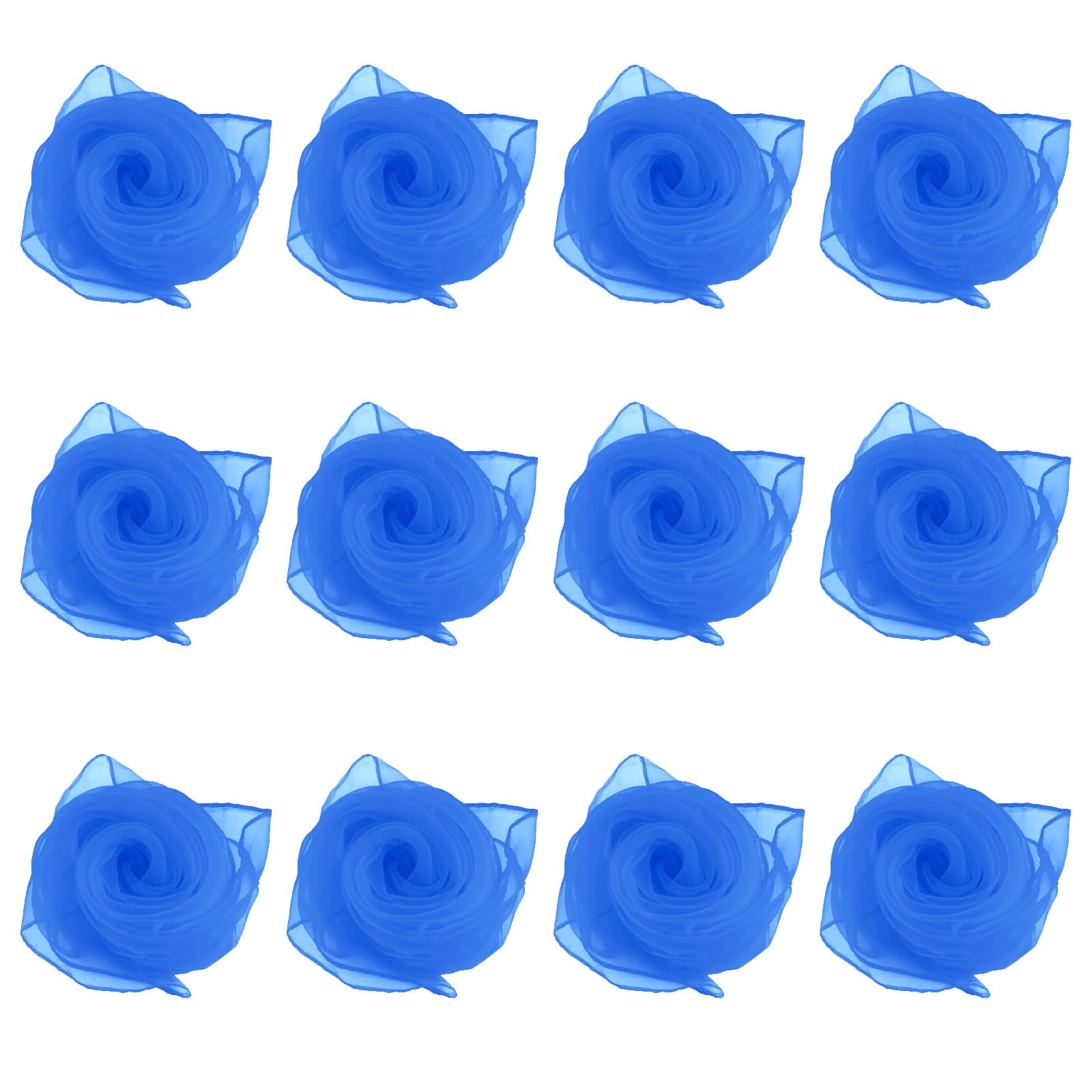 Andux 12Pcs Colorfast Dance Scarves Square Scarf Colorfast Dance Scarf for Kids Juggling Kindergarten 24 by 24 Inches WDSJ-02