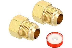PATIKIL 5/8 SAE Male x 1/2 SAE Female Brass Flare Tube Fitting,...