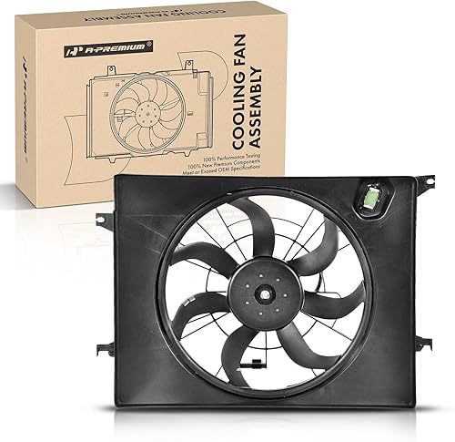 A-Premium Conjunto de ventilador de refrigeración del radiador del motor compatible con modelos seleccionados de Hyundai y Kia - Sonata 2011-2012,