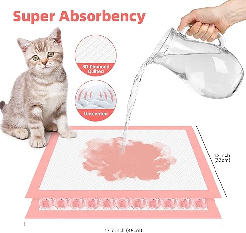 Miniatura 3 de 50 almohadillas desechables de arena para gatos de 17.7 x 13 pulgadas, para repuestos compatibles con arena para gatos, para cajas de arena para