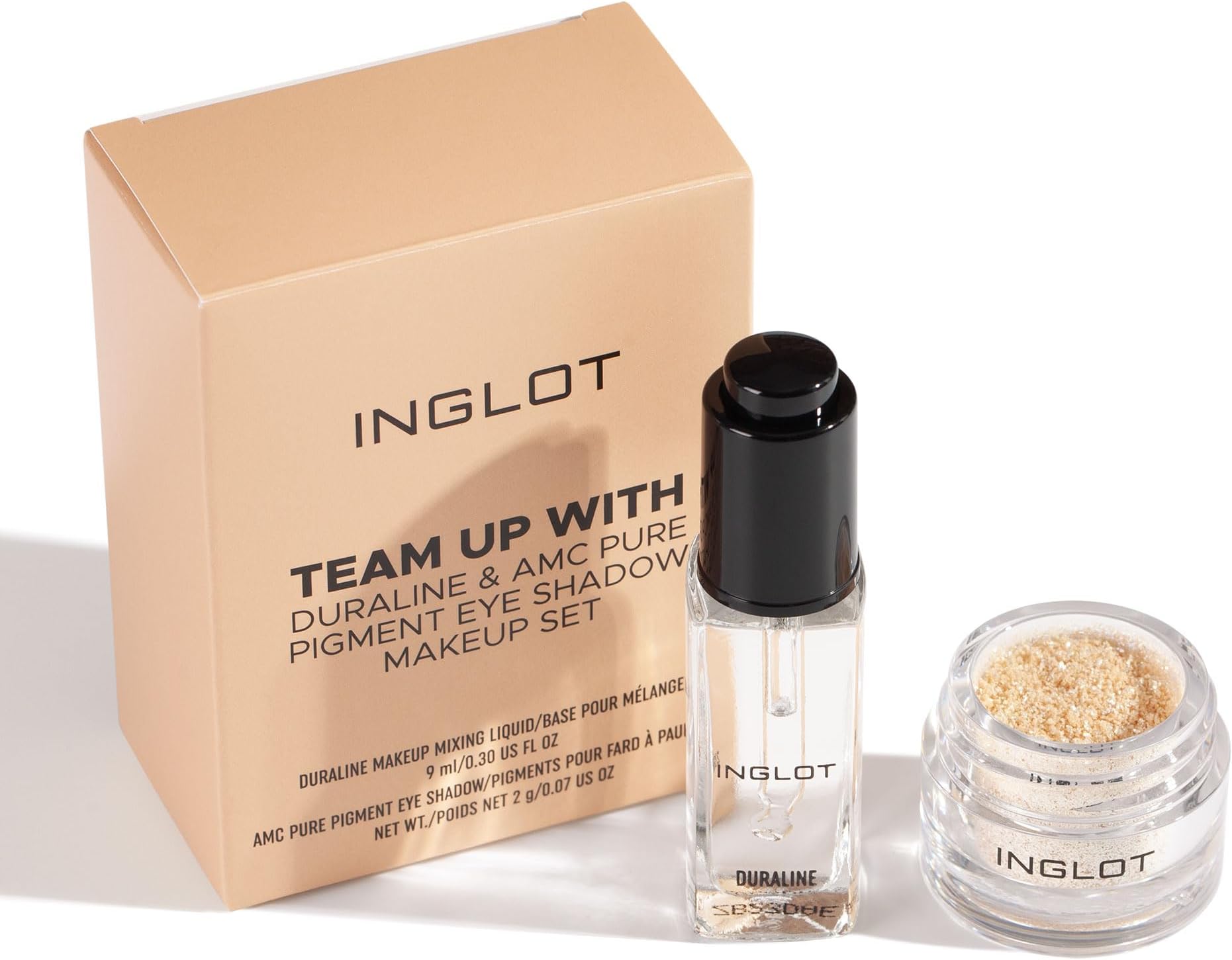 Inglotteam up with Duraline & AMC pure pigment eye shadow makeup set (118)