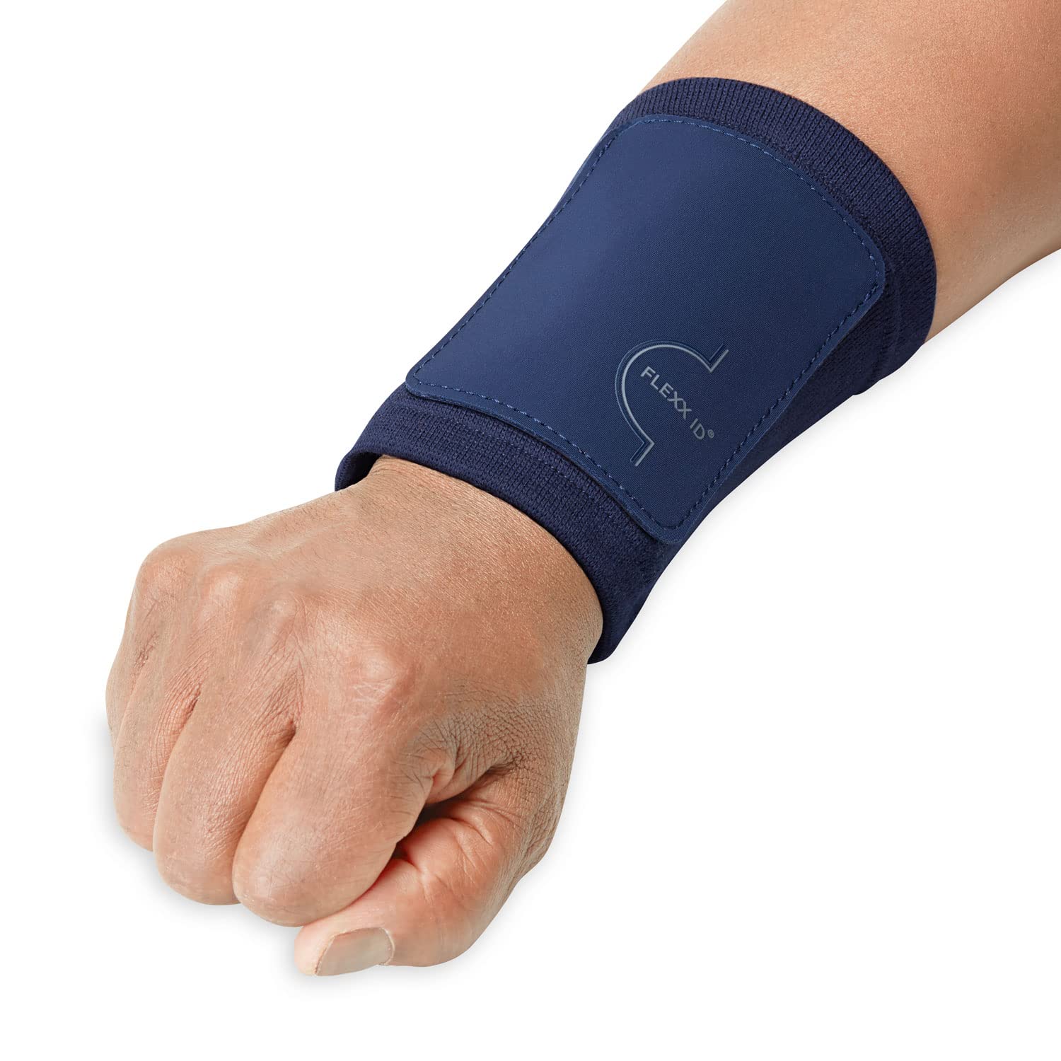 Voyager RFID-Blocking Armband Wallet - 4 Cards Slot - Water-Resistant Wrist Wallet with Zipper Pocket - Secure, Stylish, and Compact - Ideal for Travel and More - Lycra (Blue)