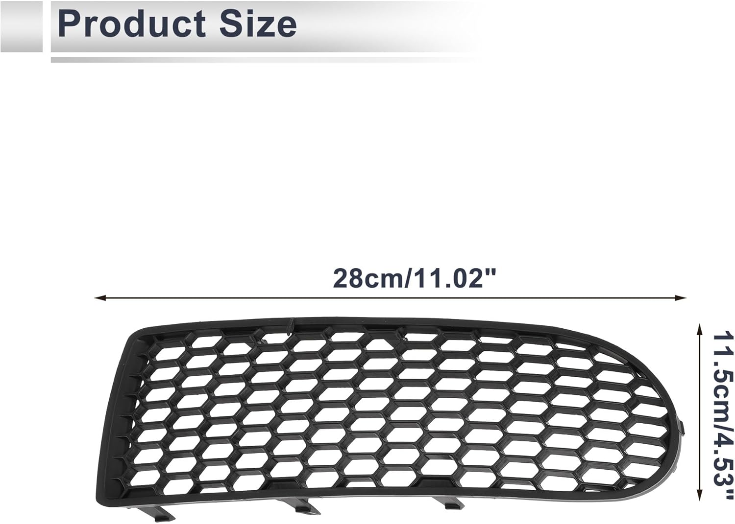 Front Left Fog Light Grill for Volkswagen Beetle 2006-2010 Front Lower Bumper Fog Light Cover Inserts No.1C0807683H ABS 1 Pc