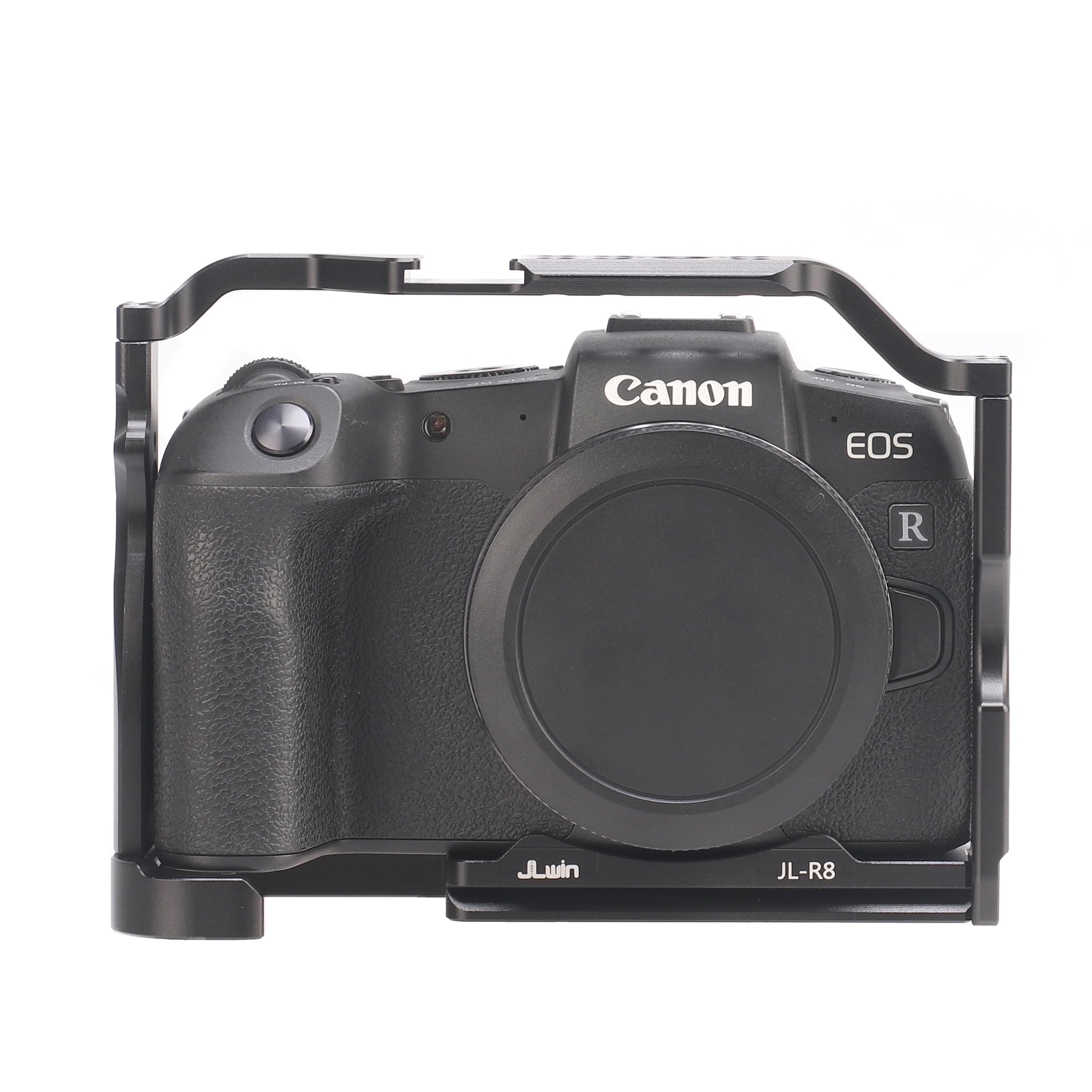 FOTGA Cage et poignée supérieure pour appareil photo Canon EOS R8 & EOS RP, alliage d'aluminium, caméra de vlogging vidéo, avec plaque de dégagement rapide pour chaussures froides pour Arca Swiss