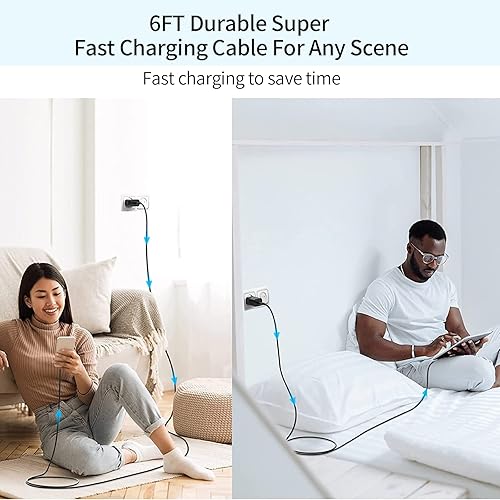 Miniatura 5 de Cargador súper rápido tipo C, 45 W USB C carga rápida tipo C cargador de carga rápida para Samsung Galaxy S23 S23+ S23 Ultra S22 S22+ S22Ultra S21