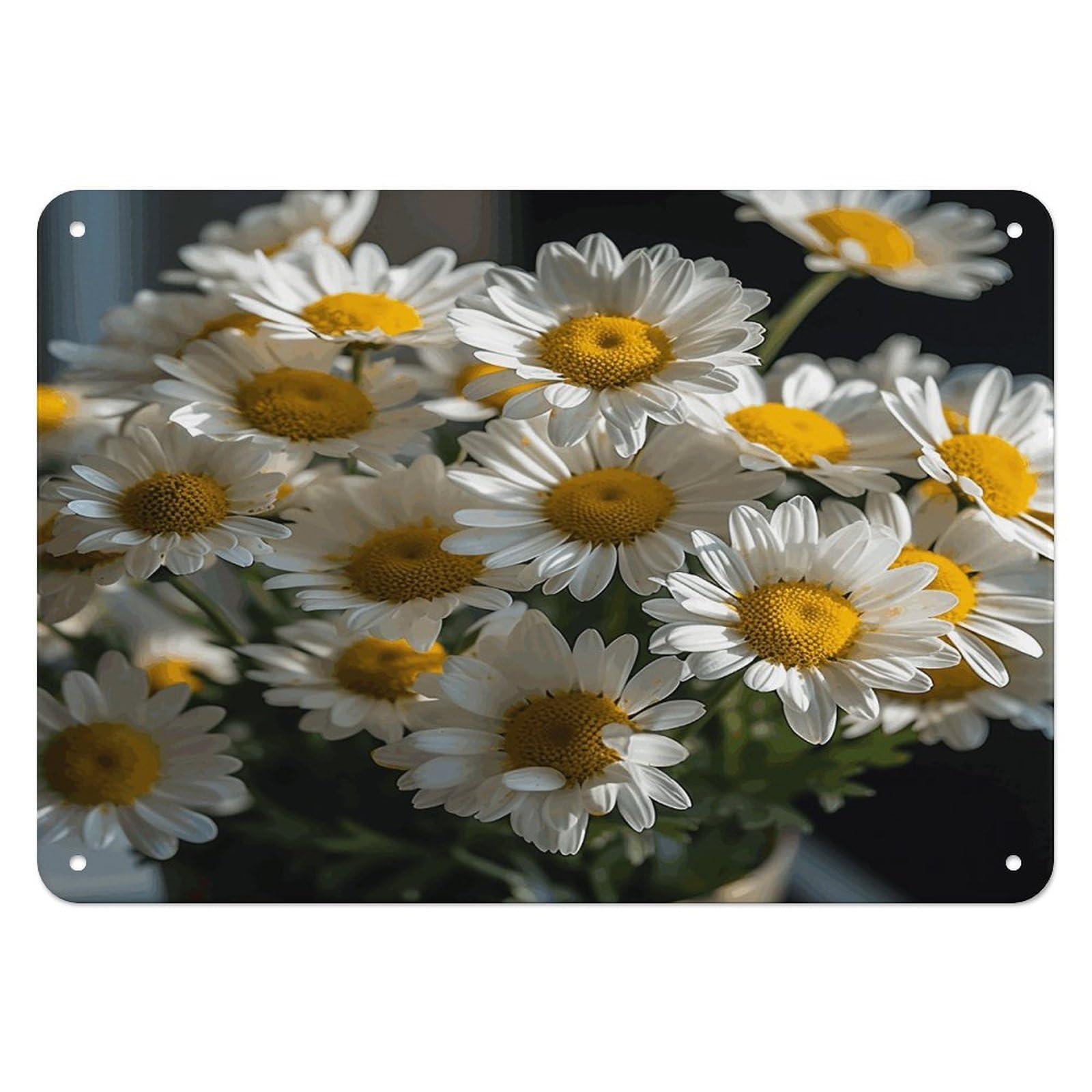 Btcowzrv Style Handful Of Daisies Metal Sign, 5.5" X 7.9" Tin Wall Decor, Wall Art Plaques For Home Wedding Decor Room Living Room Decoration