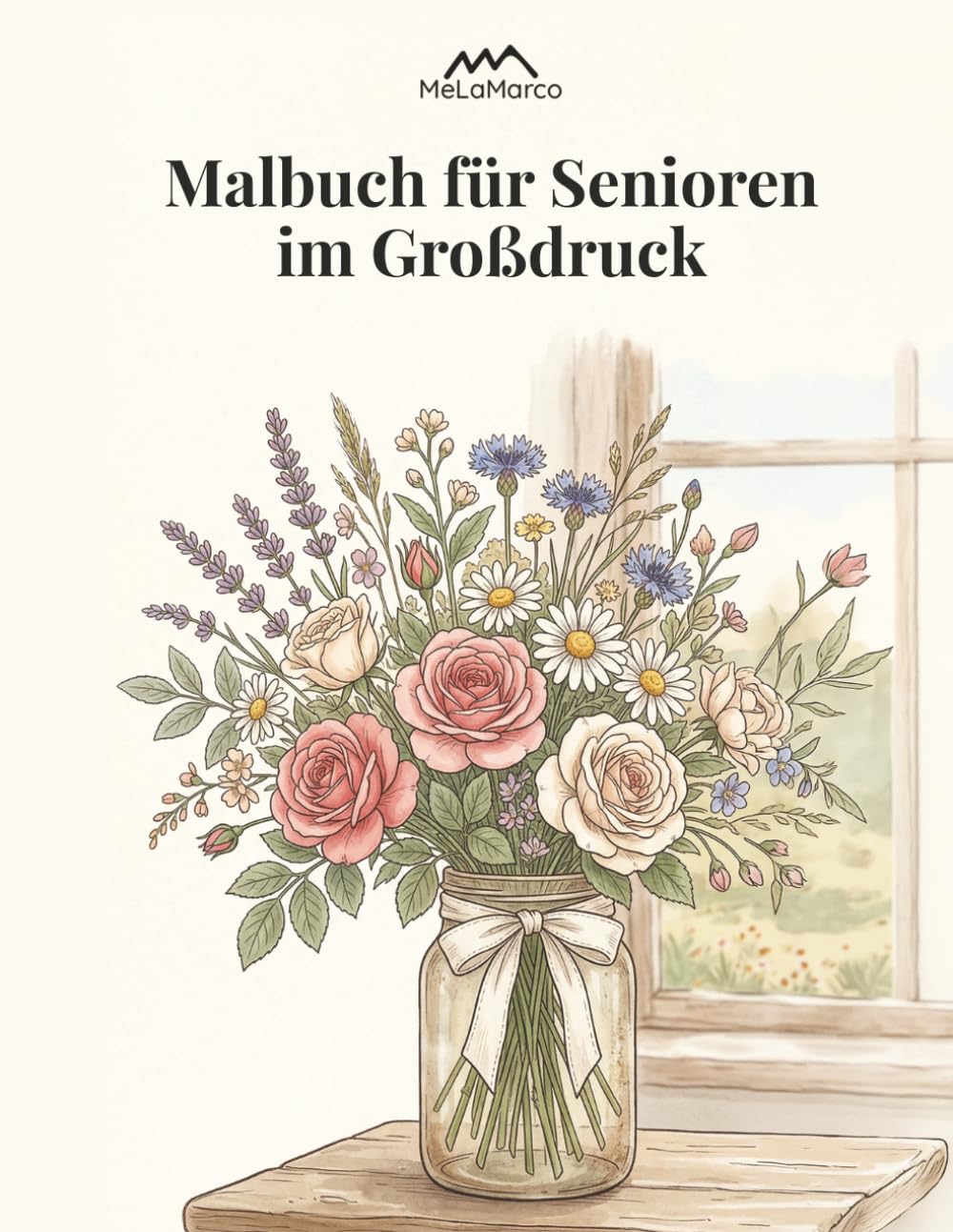 Malbuch für Senioren im Großdruck: Einfache Motive mit Blumen und Tieren zum Entspannen – Ein liebevolles Geschenk für Oma und Menschen mit Demenz (Adult Coloring Book)