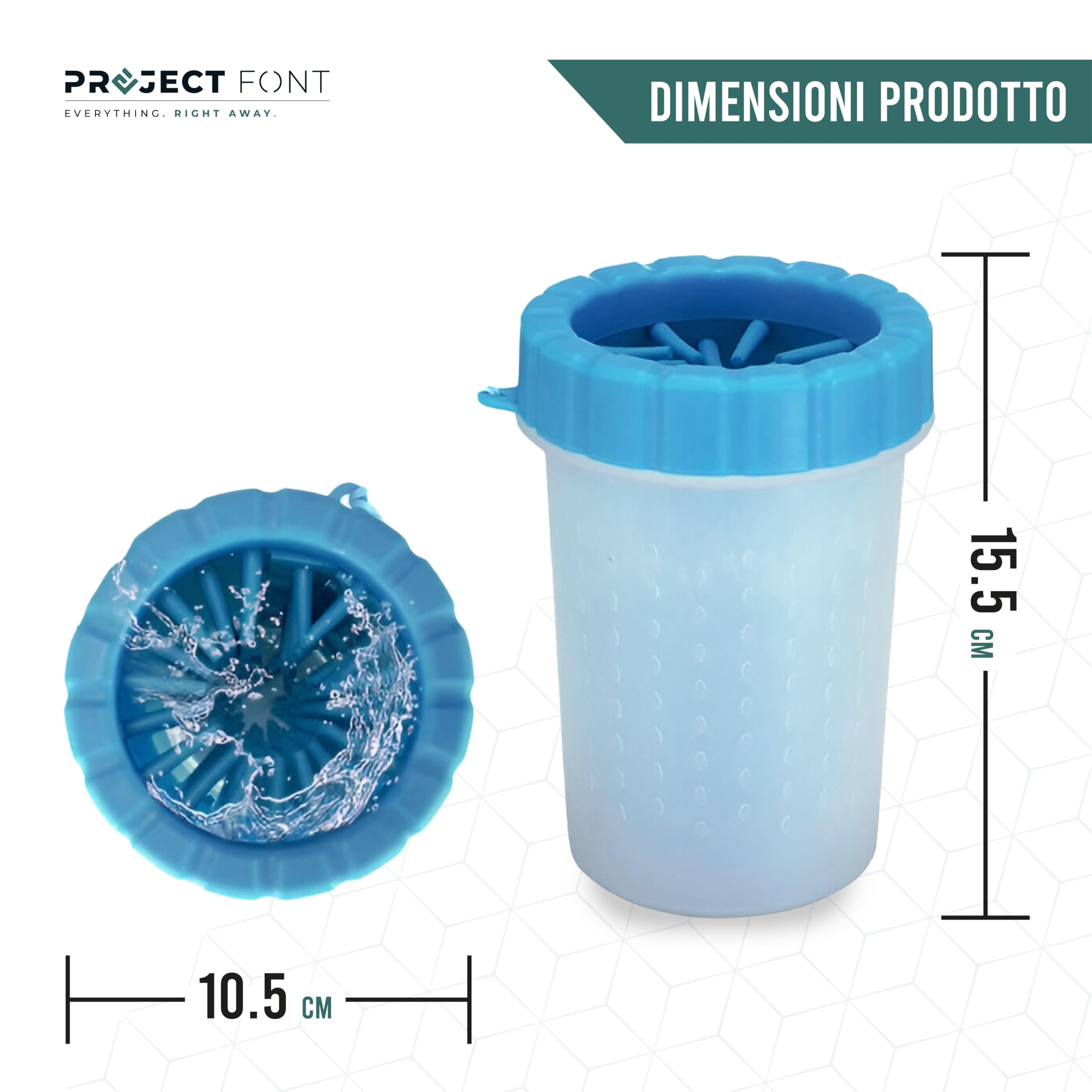 Pulitore Zampe Per Cani E Gatti - Tazza In Silicone Con Setole Morbide, Celeste! - Foto 8