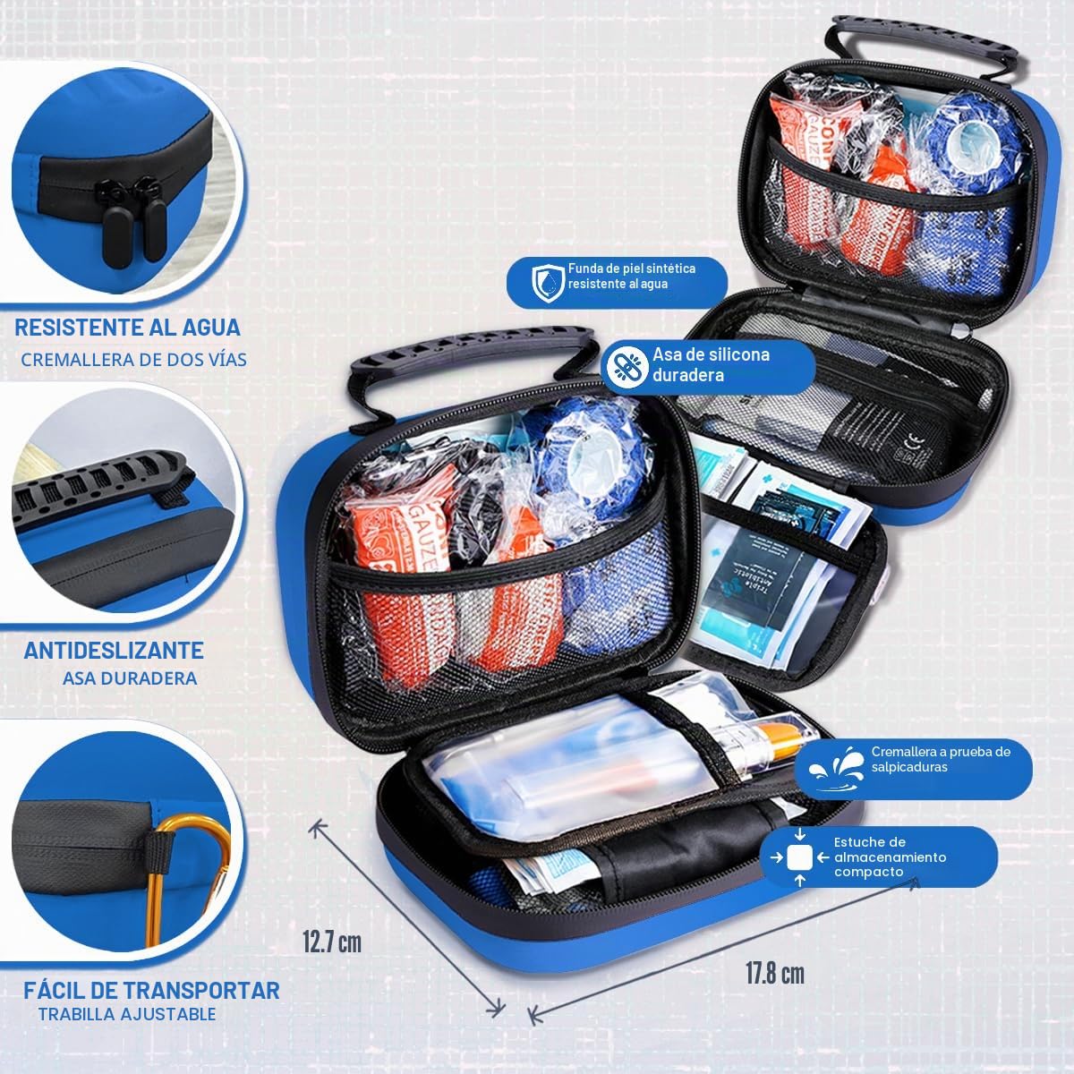EVERLIT - Kit de primeros auxilios para mascotas | Kit de cuidado de animales aprobado por veterinarios con 95 piezas de suministros médicos, al aire libre y de emergencia para tratar perros, gatos |