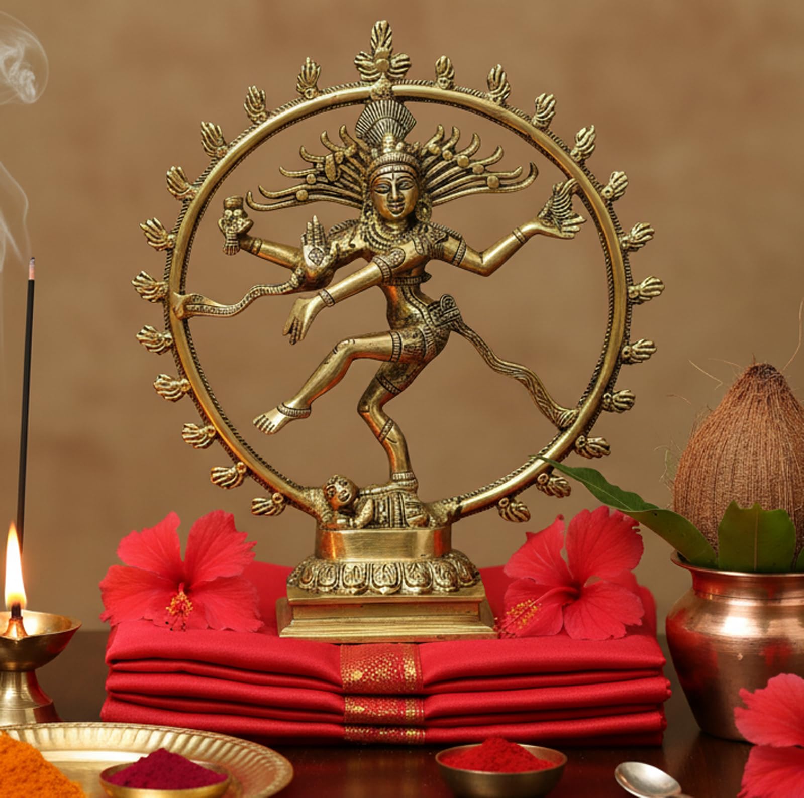 NaTa様 eSplanade Brass Natraj Murti Statue Idol Sculpture Shiva