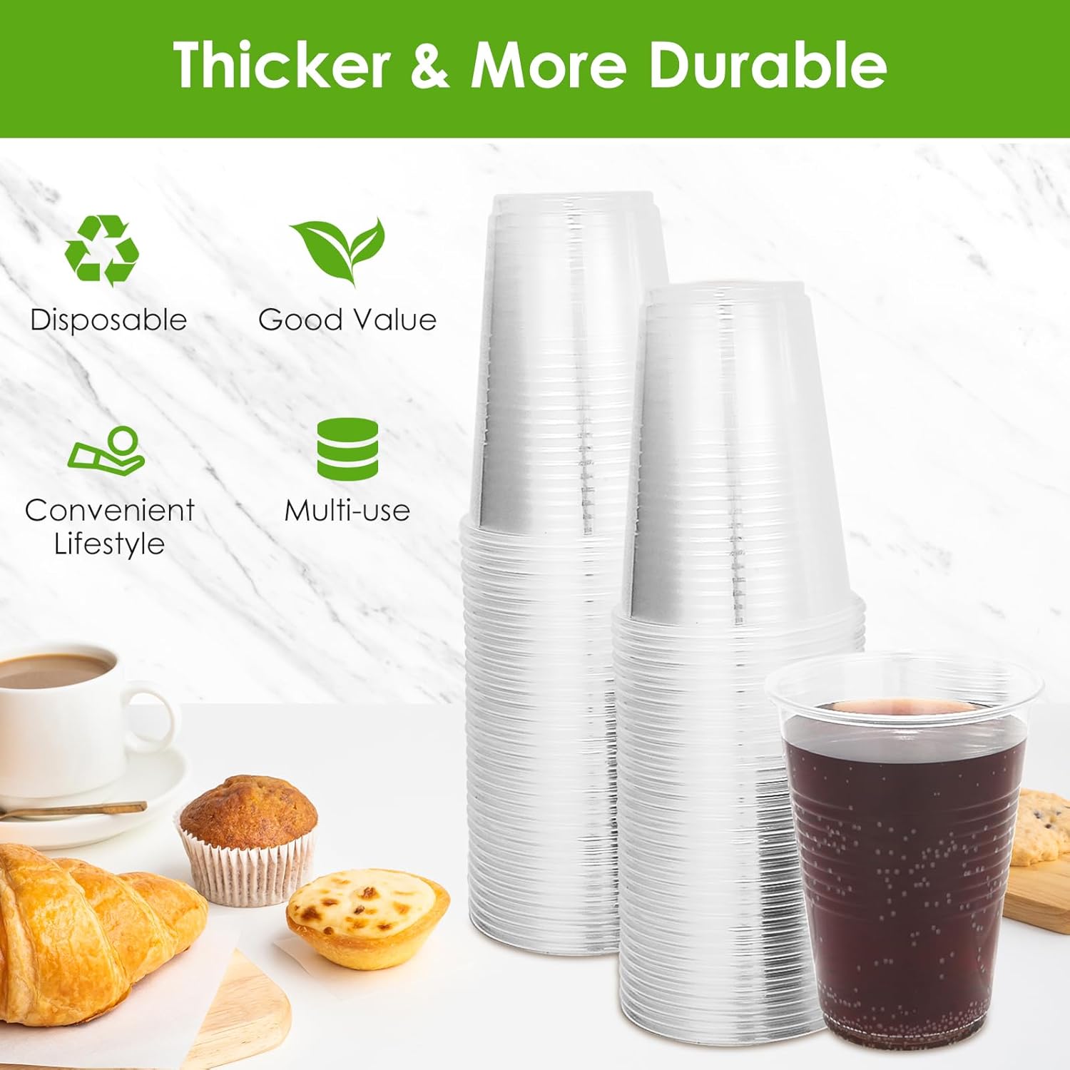 Clear Plastic Cups, Clear cups, Disposable Cups, Disposable Drinking Cups,