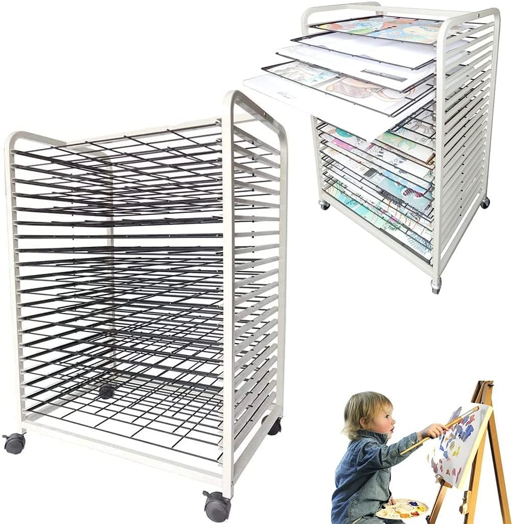 Buy LSRSPDH Mobile Art Drying Rack for Classroom Drying Rack for Art