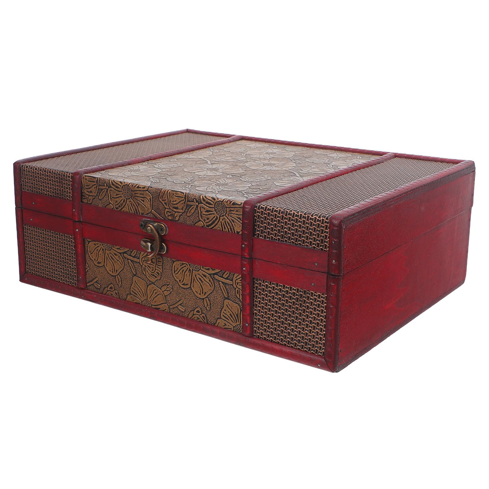 Boîte de rangement bois vintage pour bijoux et livres