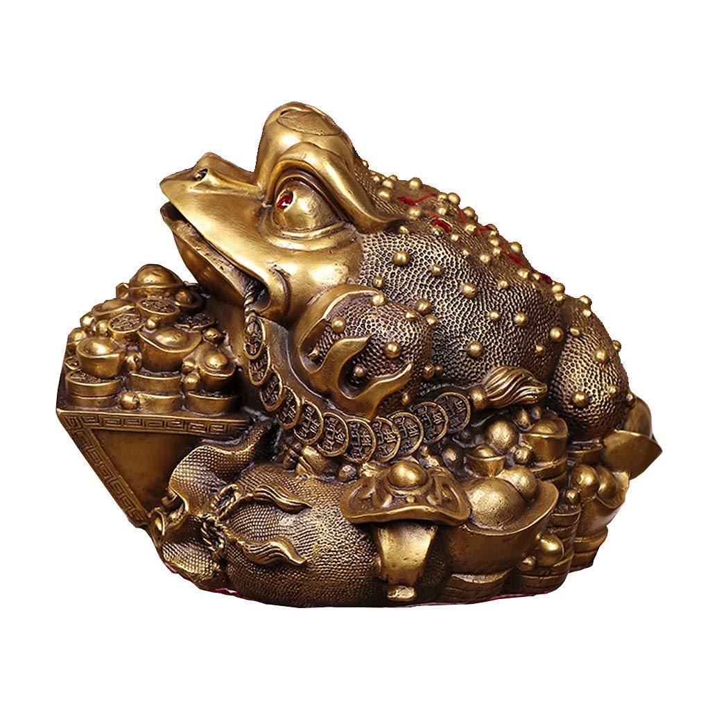 Statue crapaud de fortune décoration de bureau et salon rétro - 6