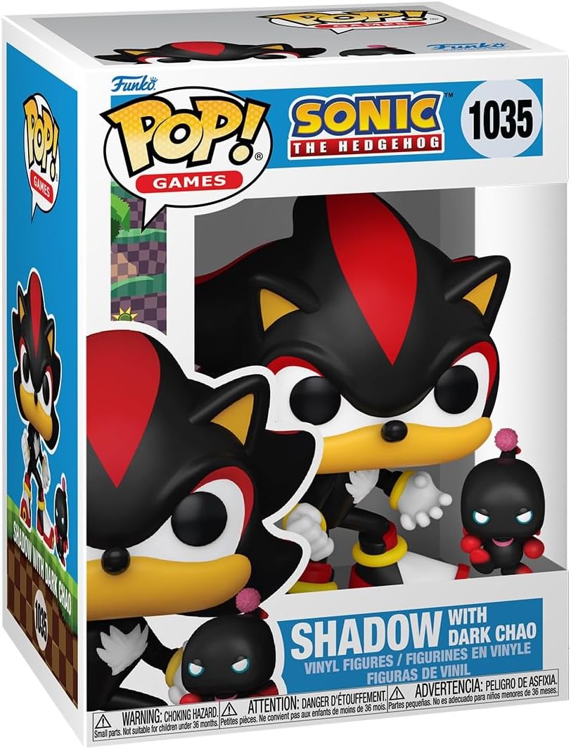 Pop! & Buddy: Sonic The Hedgehog - Shadow The Hedgehog with Dark Chao - Collectable Vinyl Figure - Gift Idea - Official Merchandise - for Kids & Adults - Video Games Fans