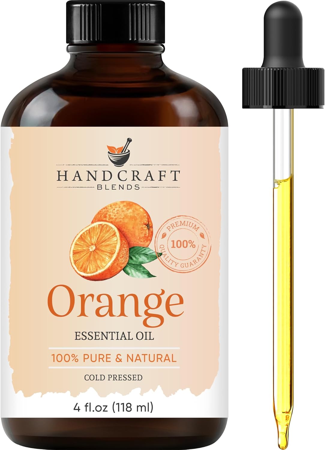 Handcraft Blends 100% Pure & Natural Orange, Lavender, Peppermint Essential Oil Blend - 4 Fl. Oz - Premium Therapeutic Grade with Glass Dropper