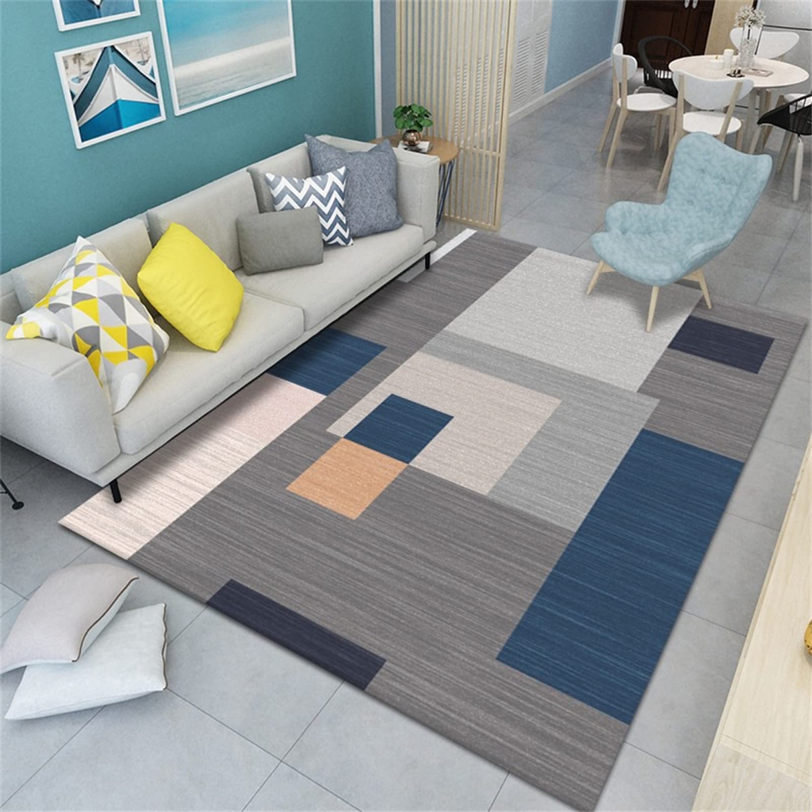 Tapis de jeu 180x250cm pour chambre enfant et terrasse