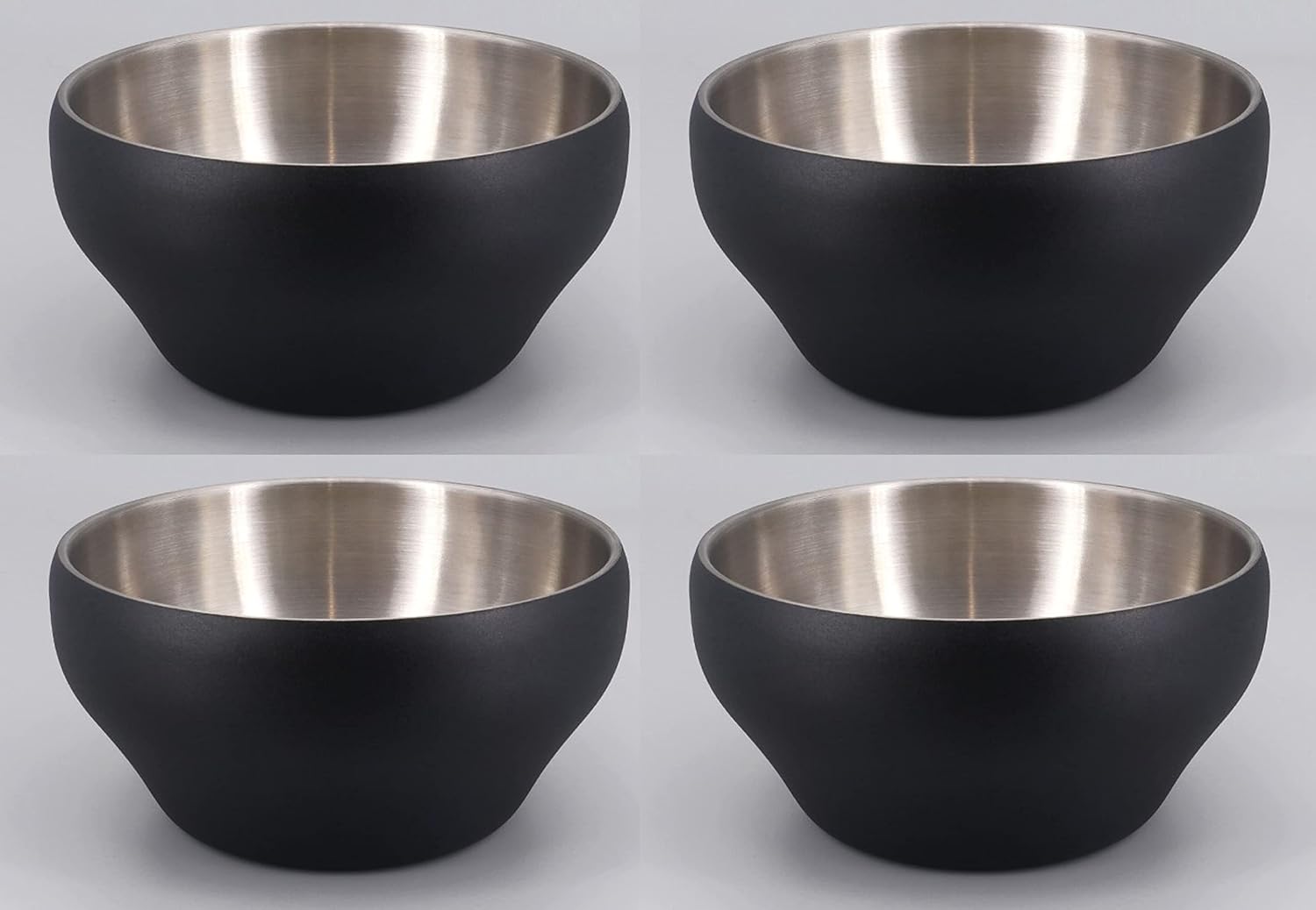 Stainless Steel Double-wall Vacuum Insulated Bowl, 24 oz, Perfect bowls for serving ice cream, hot soup, or queso (4 Pack, Teal)