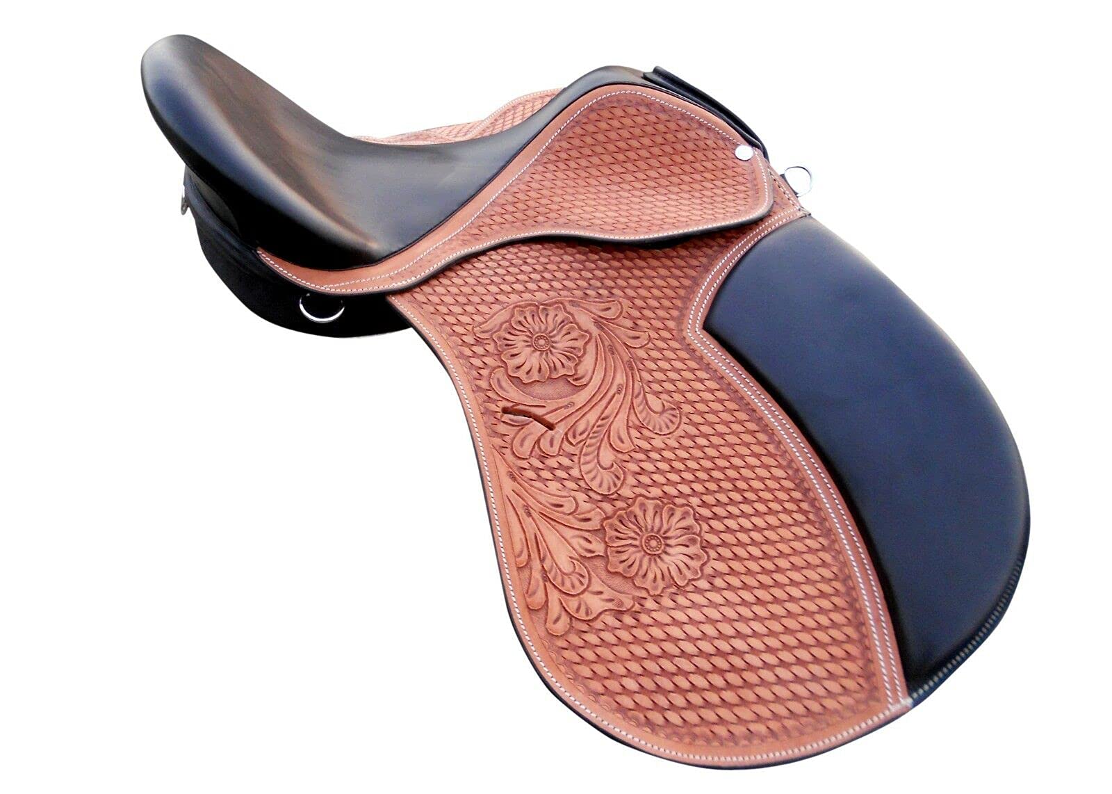 Selle Latérale Anglaise En Cuir Noir – Taille 16 à 21 Pouces – Fabriquée En Inde