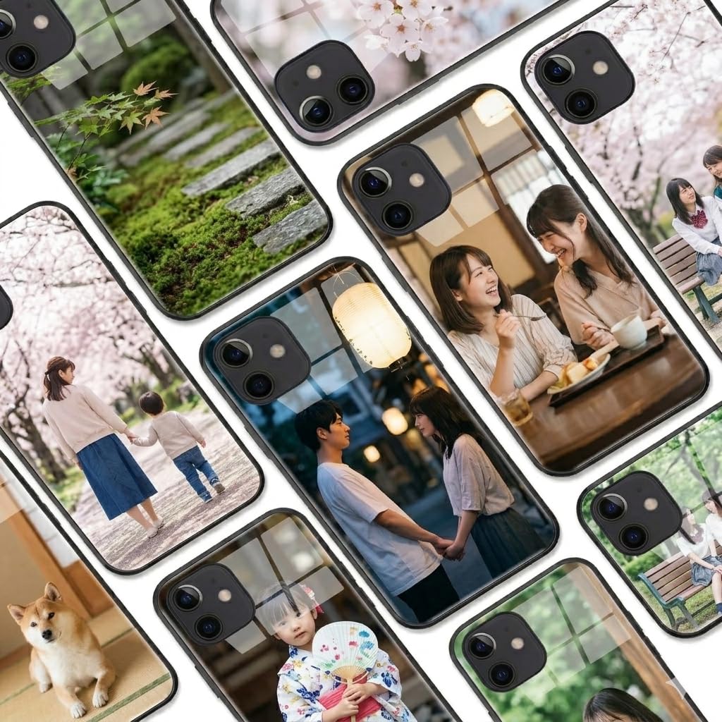 スマホケース オーダーメイド オリジナル For iPhone15 写真入れ カスタム プレゼント ギフト対応 シリコン black