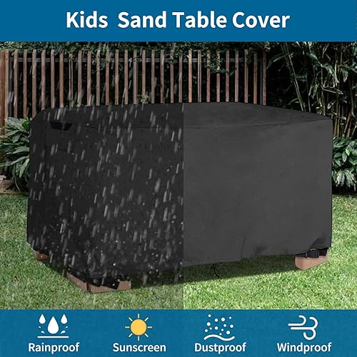 Miniatura 3 de AKEfit Funda para mesa de agua y arena para niños, para duchas de lluvia, estanque de agua, impermeable, a prueba de polvo, para juguetes al aire