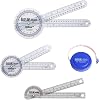 Baseline Hi-Res Measuring Set (1 ea: 8, 12 360 Goniometer, 6 Pocket Goniometer, 60 Tape), Clear