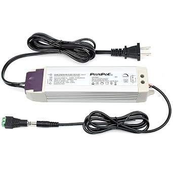 PLUSPOE LED Light Strip 50W Dimmable Driver2A,Magnetic,110V AC to 24V DC Transformer,Low Voltage Power Supply,Compatible with Lutron and Leviton dimmer, for Kitchens, Cabinets, Bedrooms and More