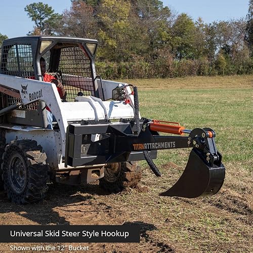 Miniatura 2 de Titan Attachments Minicargadora Fronthoe 24" Cucharón, Accesorio para excavadora Bobcat Cargadora