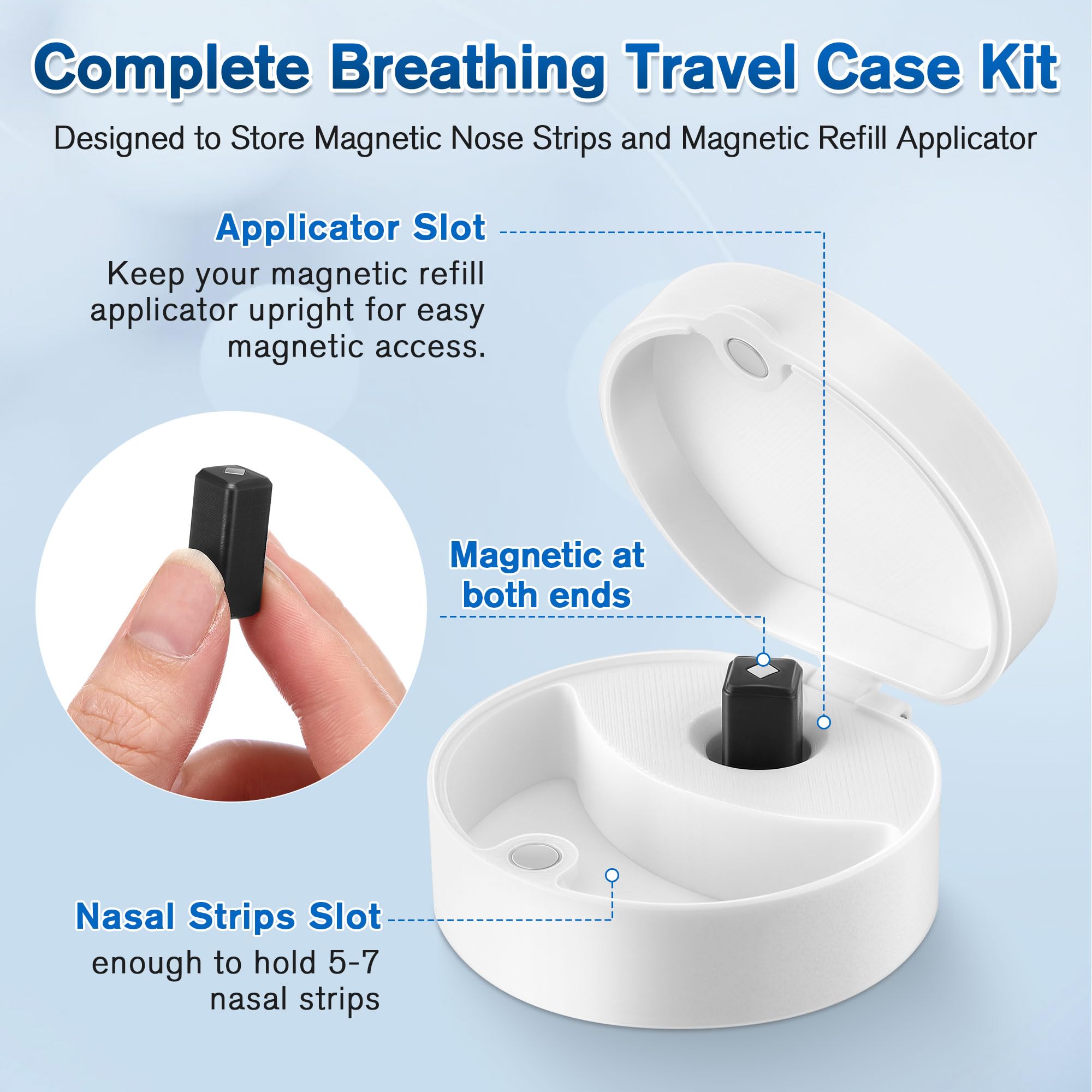 2 PCS Small Travel Case for Magnetic Nose Strip,Magnetic Refill Applicator — Amazon image 3