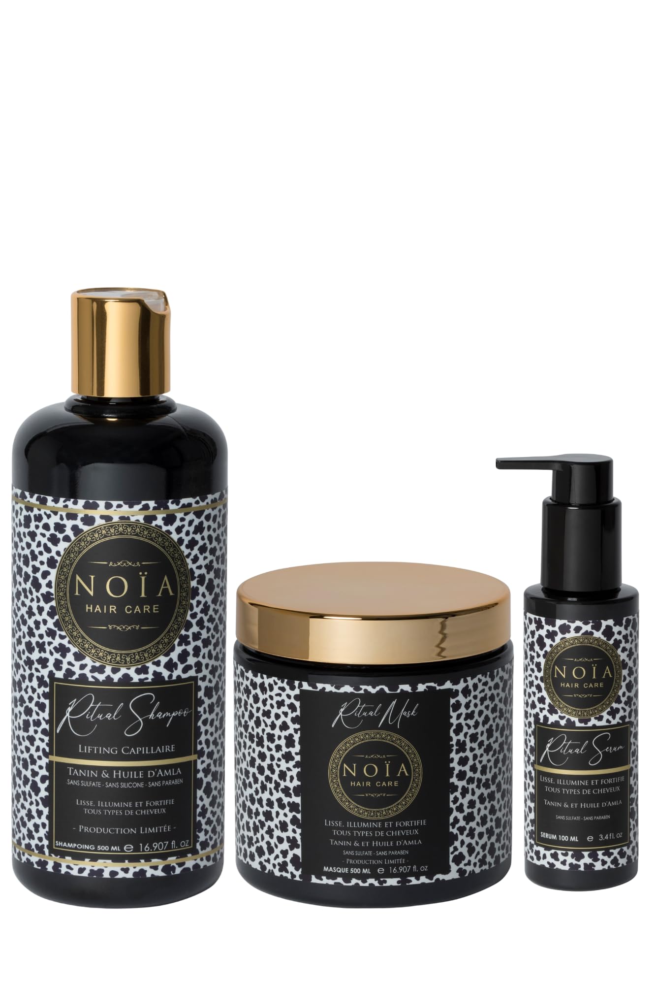 NOÏA HAIR - Prestige Hair Care Premium Set - RITUAL Collection - Shampoo + Mask + Serum (Tannin & Amla Oil)