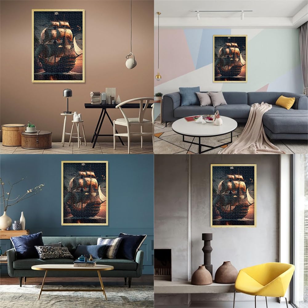 puzzle 2000 pezzi per adulti nave pirata Giocattoli che creano dipendenza e sfidano l'intelligenza del cervello gioco di sfida unico 70x100cm