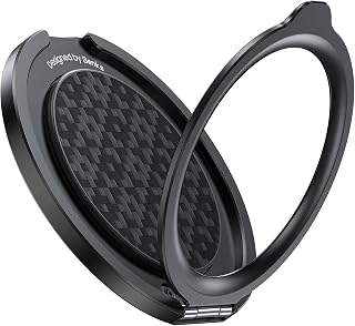 BENKS ArmorPop Magnetic Mobile Phone Ring Holder by Kevlar Aramid Fiber for MagSafe, 360°Rotation Metal Ring Mobile Phone Grip Holder Finger Holder for iPhone 17/16/15/14/13/12 Series
