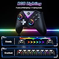 Vista 7 de Dinosoo RGB Wireless Controller for Nintendo Switch 2/1 Lite/OLED, PC Bluetooth Games Controller, Turbo, Macro, 6 Gyro Axis, 4 Vibration Motors
