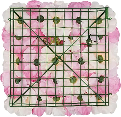 Miniatura 4 de TFCFL 12 piezas de flores románticas artificiales blancas y rosas para paneles de flores de seda de boda