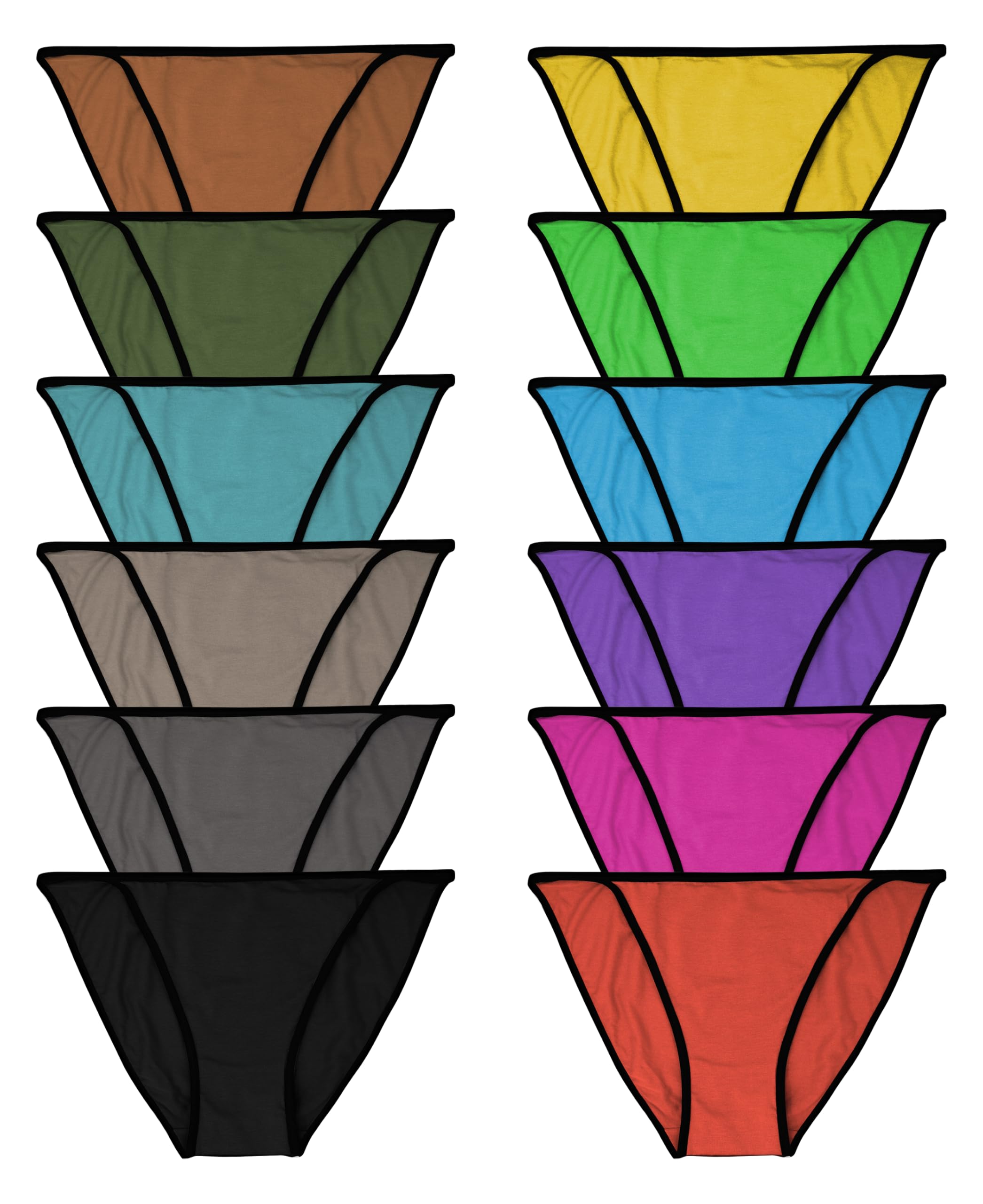 Womens Buttery Soft String Bikini Briefs -Pack of 12