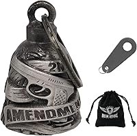 Vista 24 de Dream Apparel Campanas de motocicleta para motociclistas, accesorios de campanas pesadas y llavero para la suerte