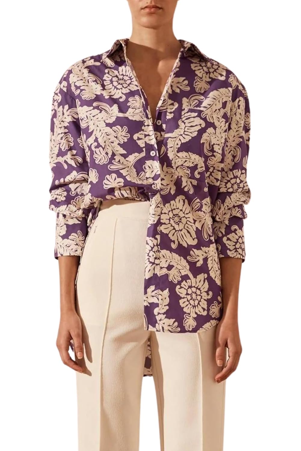 Leriya Fashion Oversized Purple Long Shirt for Women | Stylish Western XX-Large Shirt Leriya Fashion Oversized Purple Long Shirt for Women | Stylish Western XX-Large Shirt