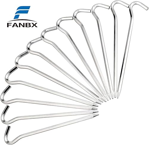 Miniatura 4 de Estacas para tienda de campaña  Estacas de aluminio con gancho  Estacas para barra hexagonal de 7 pulgadas estacas para jardín estacas de campamento