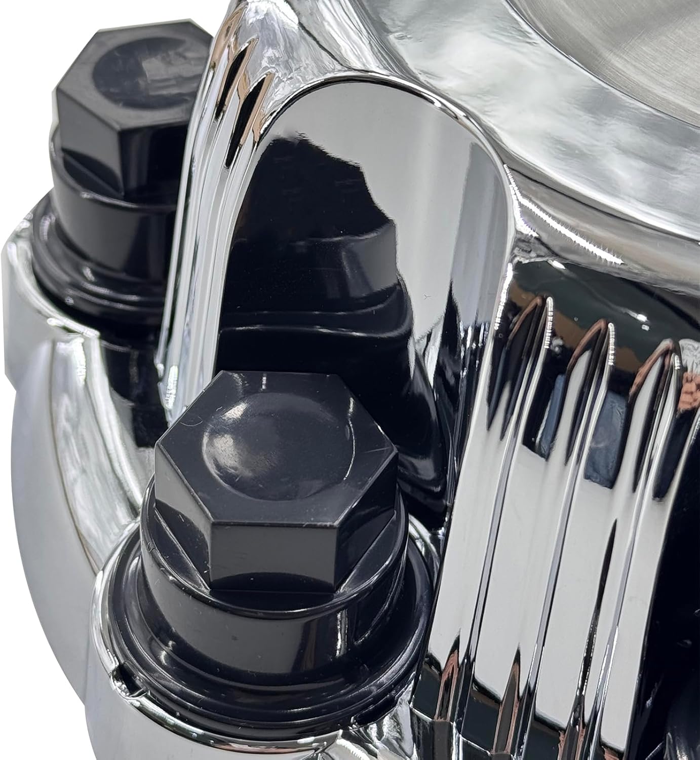 15039489 Chrome Wheel Center Caps 8 Lugs Compatible with Select 16 Inch Van & Truck #15039488, 9597169, 9597170(Set of 4)