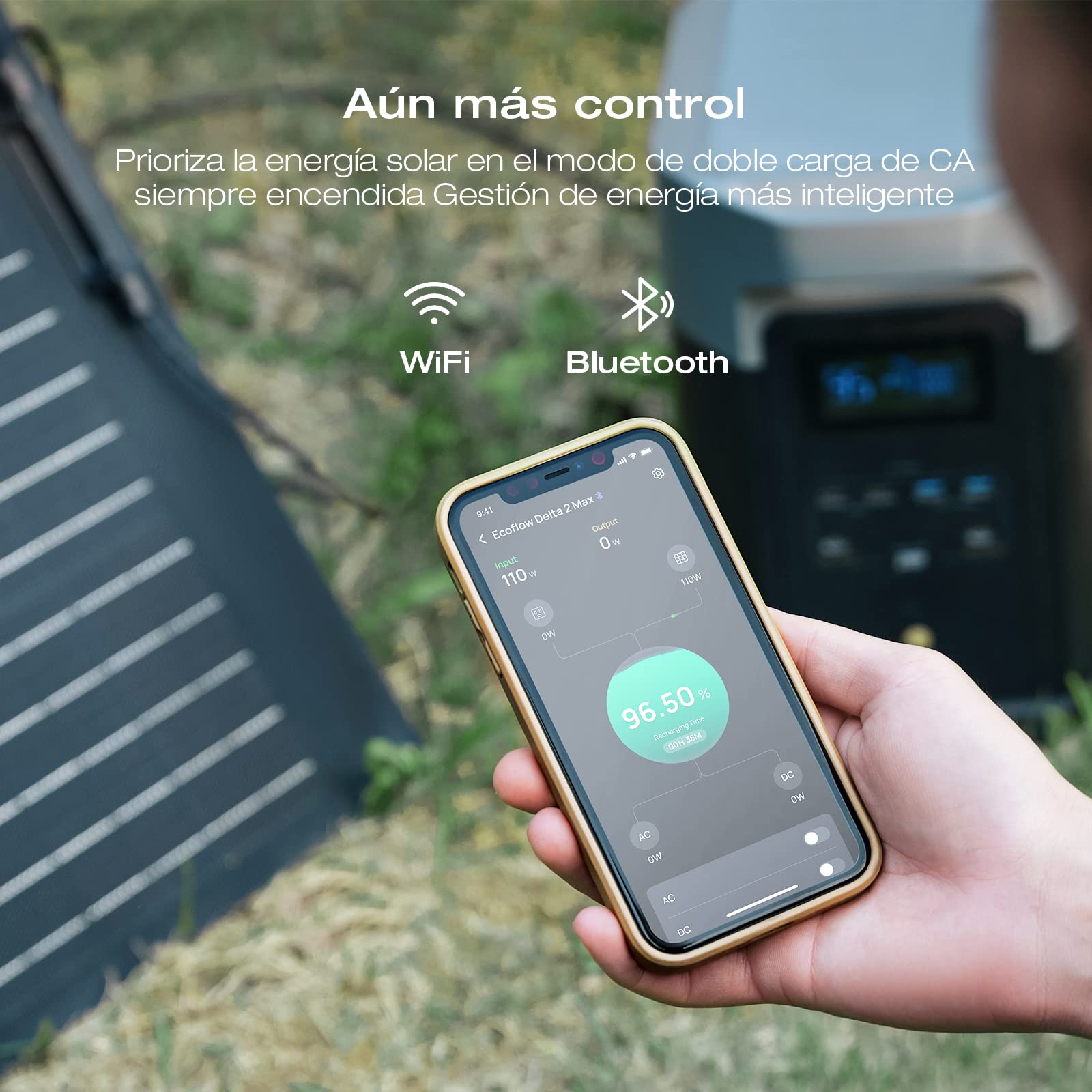 EcoFlow Estación de energía portátil DELTA 2 Max, 2048Wh, Batería LFP, CA 80% de carga en 53mins,sólo pequeños defectos en el embalaje, el producto está completamente sin usar (Reacondicionado)