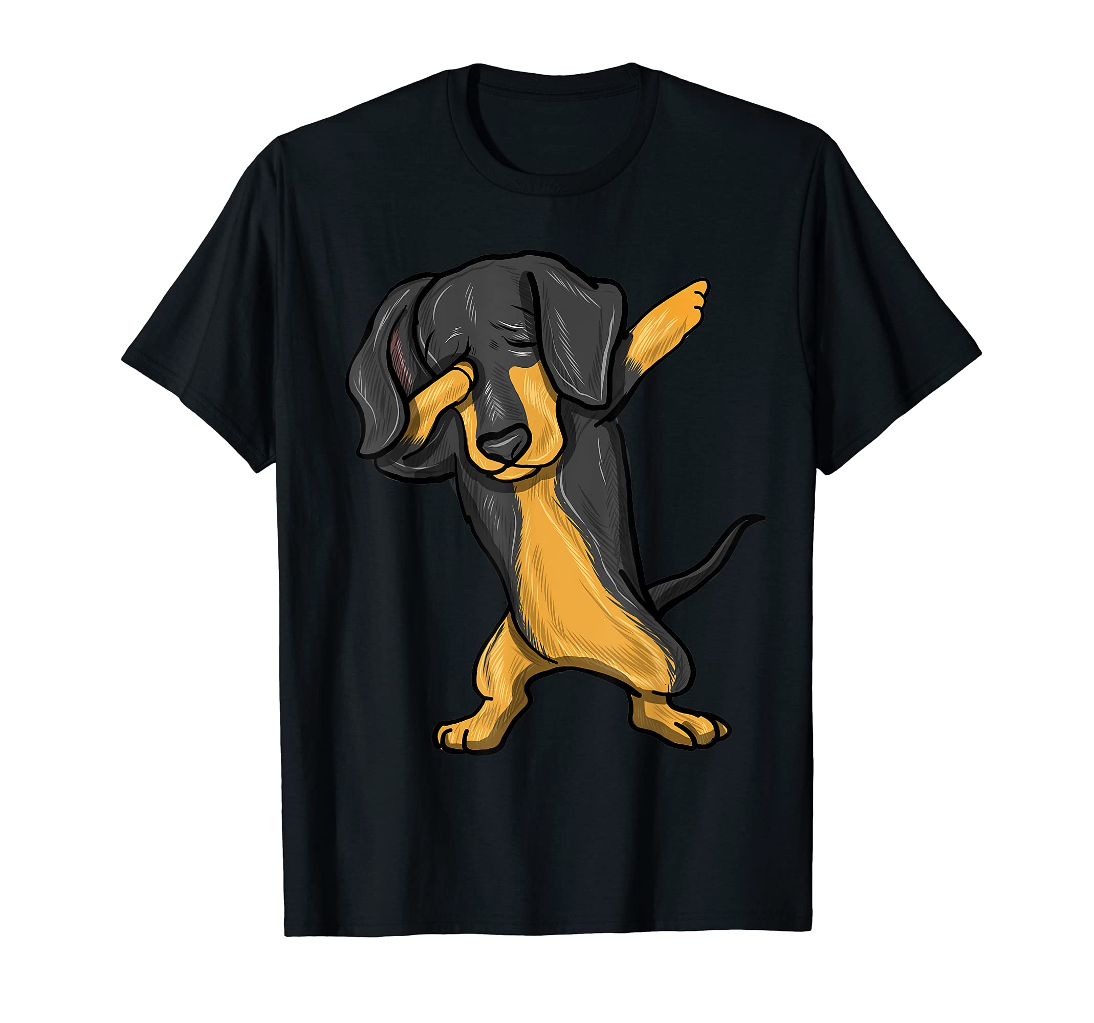 Dachshund Dab Dance Art Co.Dabbing Dachshund Doxie Dog Dab Dance Girls Boys T-Shirt
